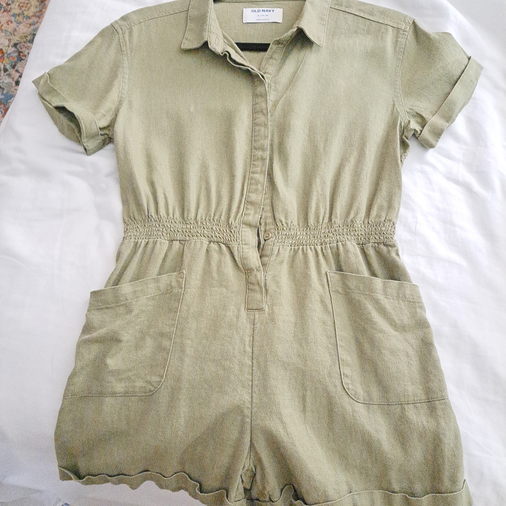 Old Navy Khaki Button-Up Shirt